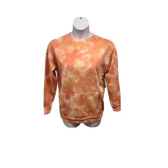 BP. Tie Dye Crew Neck Sweatshirt Kangaroo Pocket  Pullover Womens Sz XS - Picture 1 of 7